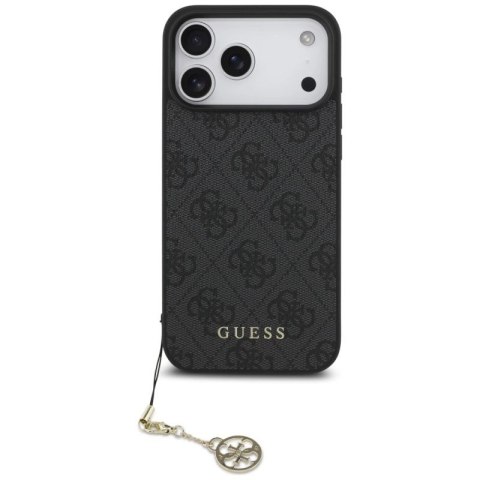 Etui Guess 4G Charms Collection MagSafe na iPhone 17 Pro Max - czarne Guess