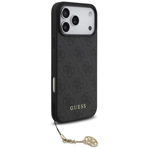 Etui Guess 4G Charms Collection MagSafe na iPhone 17 Pro Max - czarne Guess
