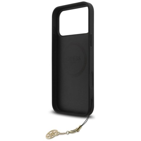 Etui Guess 4G Charms Collection MagSafe na iPhone 17 Pro Max - czarne Guess