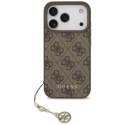 Etui Guess 4G Charms Collection MagSafe na iPhone 17 Pro - brązowe Guess