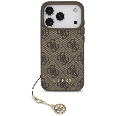Etui Guess 4G Charms Collection MagSafe na iPhone 17 Pro - brązowe Guess