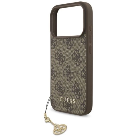 Etui Guess 4G Charms Collection MagSafe na iPhone 17 Pro - brązowe Guess