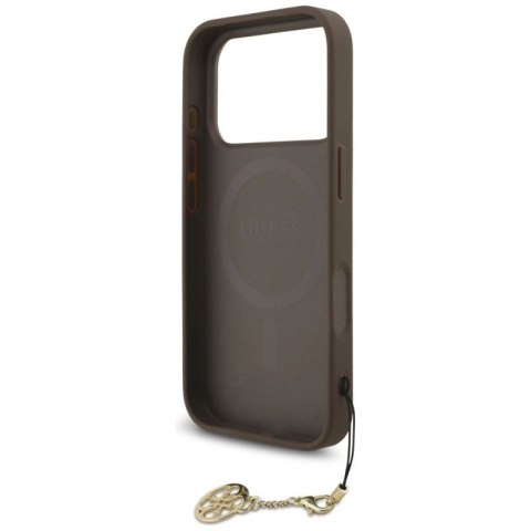 Etui Guess 4G Charms Collection MagSafe na iPhone 17 Pro - brązowe Guess