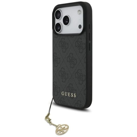 Etui Guess 4G Charms Collection MagSafe na iPhone 17 Pro - czarne Guess