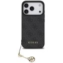 Etui Guess 4G Charms Collection MagSafe na iPhone 17 Pro - czarne Guess