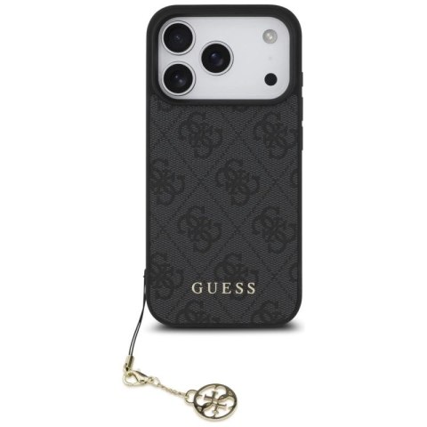 Etui Guess 4G Charms Collection MagSafe na iPhone 17 Pro - czarne Guess