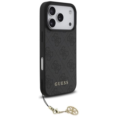 Etui Guess 4G Charms Collection MagSafe na iPhone 17 Pro - czarne Guess