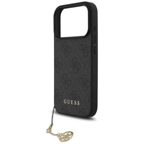 Etui Guess 4G Charms Collection MagSafe na iPhone 17 Pro - czarne Guess