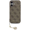 Etui Guess 4G Charms Collection MagSafe na iPhone 17 - brązowe Guess