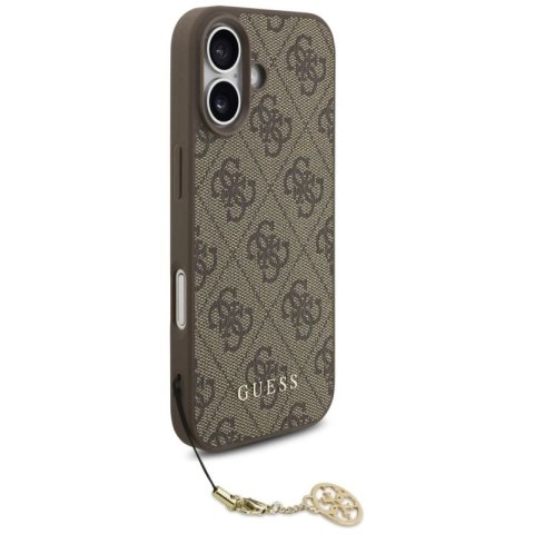 Etui Guess 4G Charms Collection MagSafe na iPhone 17 - brązowe Guess
