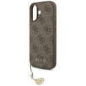 Etui Guess 4G Charms Collection MagSafe na iPhone 17 - brązowe Guess