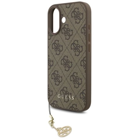 Etui Guess 4G Charms Collection MagSafe na iPhone 17 - brązowe Guess