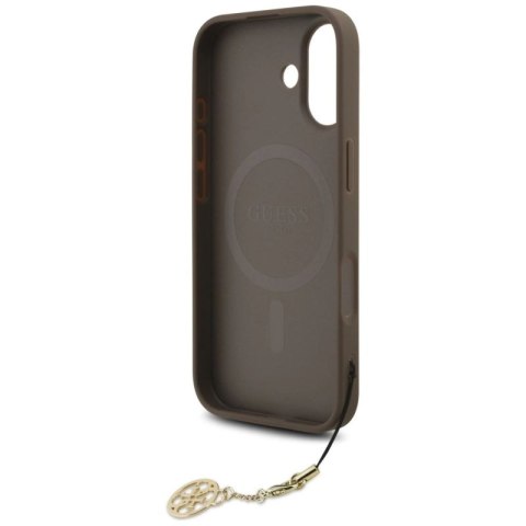 Etui Guess 4G Charms Collection MagSafe na iPhone 17 - brązowe Guess