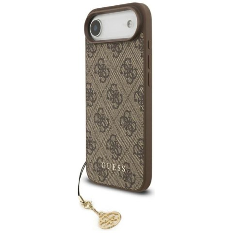Etui Guess 4G Charms Collection MagSafe na iPhone Air - brązowe Guess