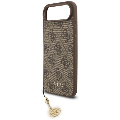 Etui Guess 4G Charms Collection MagSafe na iPhone Air - brązowe Guess