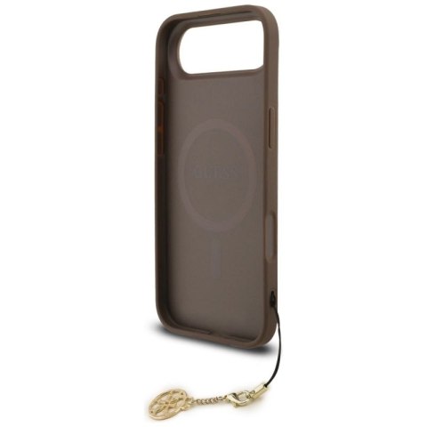 Etui Guess 4G Charms Collection MagSafe na iPhone Air - brązowe Guess