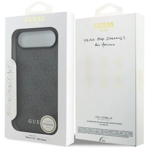 Etui Guess 4G Charms Collection MagSafe na iPhone Air - czarne Guess