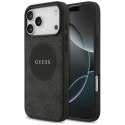 Etui Guess 4G Circle Classic Logo MagSafe na iPhone 17 Pro Max - czarne Guess