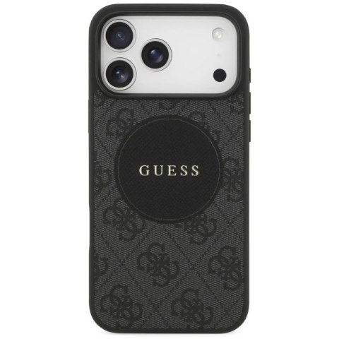 Etui Guess 4G Circle Classic Logo MagSafe na iPhone 17 Pro Max - czarne Guess