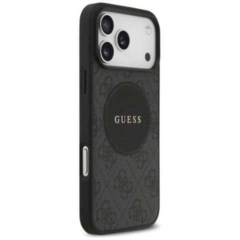 Etui Guess 4G Circle Classic Logo MagSafe na iPhone 17 Pro Max - czarne Guess