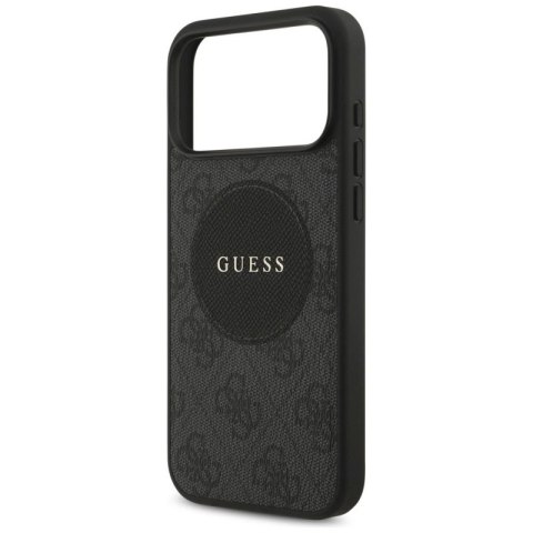 Etui Guess 4G Circle Classic Logo MagSafe na iPhone 17 Pro Max - czarne Guess