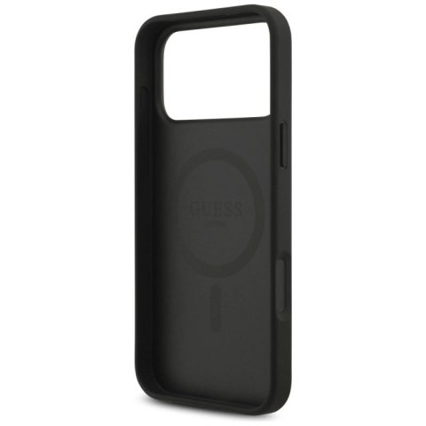 Etui Guess 4G Circle Classic Logo MagSafe na iPhone 17 Pro Max - czarne Guess