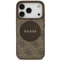 Etui Guess 4G Circle Classic Logo MagSafe na iPhone 17 Pro - brązowe Guess
