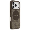 Etui Guess 4G Circle Classic Logo MagSafe na iPhone 17 Pro - brązowe Guess