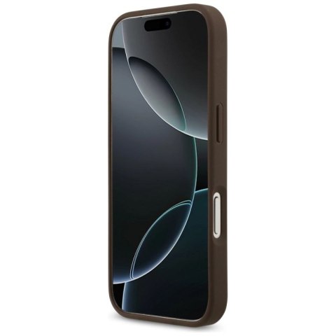 Etui Guess 4G Circle Classic Logo MagSafe na iPhone 17 Pro - brązowe Guess