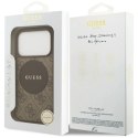 Etui Guess 4G Circle Classic Logo MagSafe na iPhone 17 Pro - brązowe Guess