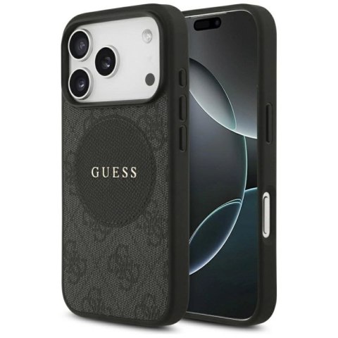 Etui Guess 4G Circle Classic Logo MagSafe na iPhone 17 Pro - czarne Guess