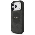 Etui Guess 4G Circle Classic Logo MagSafe na iPhone 17 Pro - czarne Guess
