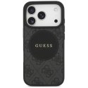 Etui Guess 4G Circle Classic Logo MagSafe na iPhone 17 Pro - czarne Guess