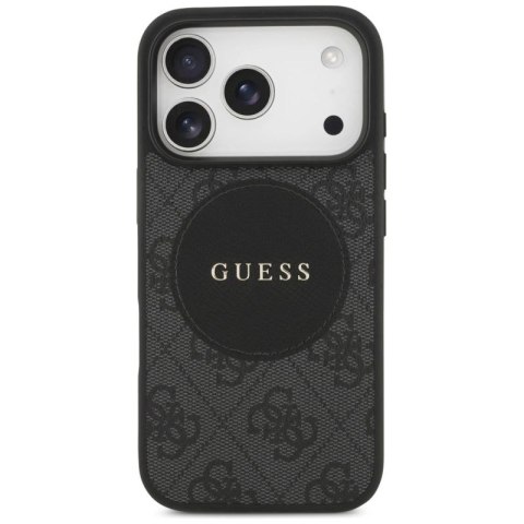 Etui Guess 4G Circle Classic Logo MagSafe na iPhone 17 Pro - czarne Guess