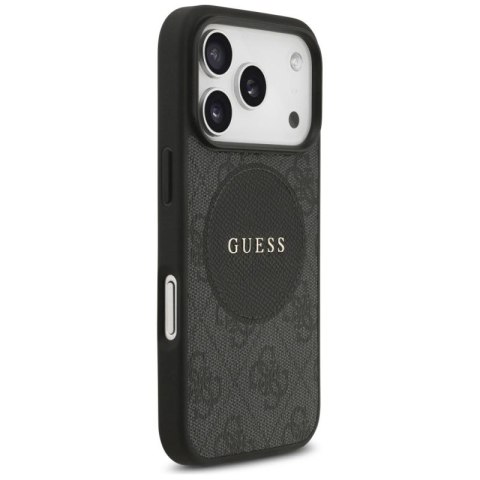 Etui Guess 4G Circle Classic Logo MagSafe na iPhone 17 Pro - czarne Guess