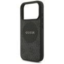 Etui Guess 4G Circle Classic Logo MagSafe na iPhone 17 Pro - czarne Guess