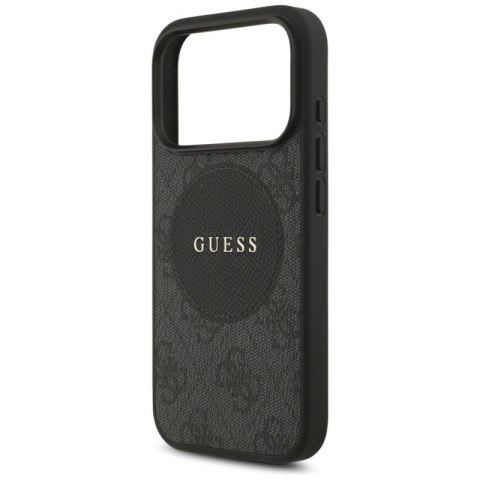 Etui Guess 4G Circle Classic Logo MagSafe na iPhone 17 Pro - czarne Guess