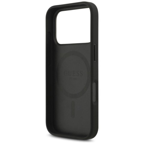 Etui Guess 4G Circle Classic Logo MagSafe na iPhone 17 Pro - czarne Guess