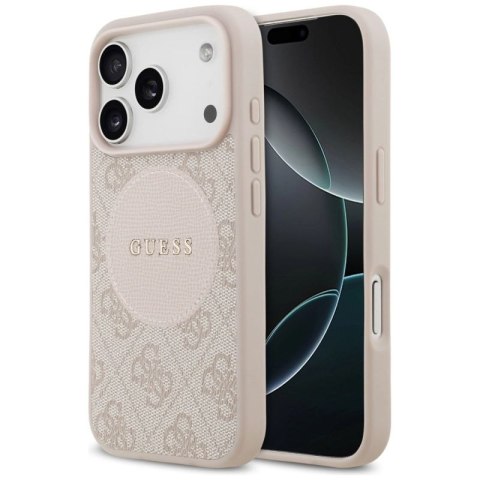 Etui Guess 4G Circle Classic Logo MagSafe na iPhone 17 Pro - różowe Guess