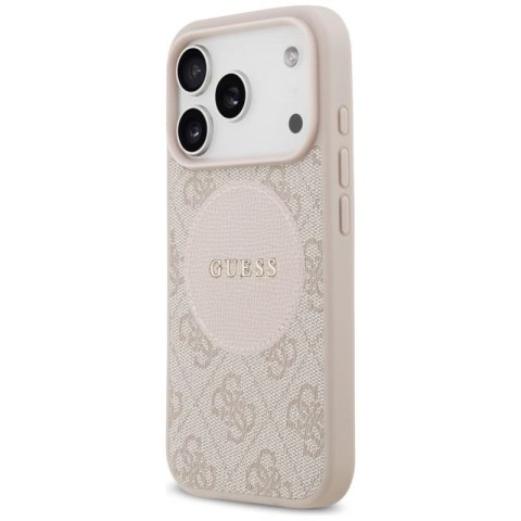 Etui Guess 4G Circle Classic Logo MagSafe na iPhone 17 Pro - różowe Guess