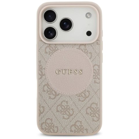 Etui Guess 4G Circle Classic Logo MagSafe na iPhone 17 Pro - różowe Guess