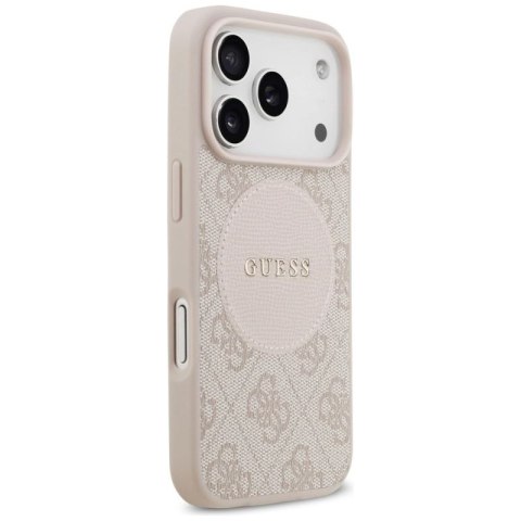 Etui Guess 4G Circle Classic Logo MagSafe na iPhone 17 Pro - różowe Guess