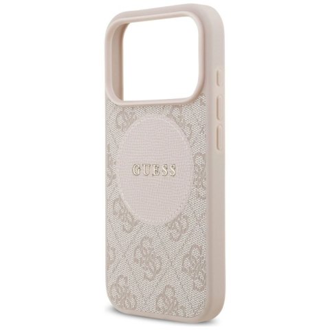 Etui Guess 4G Circle Classic Logo MagSafe na iPhone 17 Pro - różowe Guess