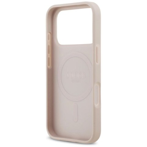 Etui Guess 4G Circle Classic Logo MagSafe na iPhone 17 Pro - różowe Guess