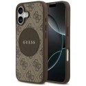 Etui Guess 4G Circle Classic Logo MagSafe na iPhone 17 - brązowe Guess