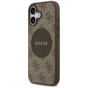 Etui Guess 4G Circle Classic Logo MagSafe na iPhone 17 - brązowe Guess