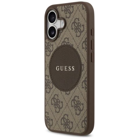 Etui Guess 4G Circle Classic Logo MagSafe na iPhone 17 - brązowe Guess