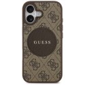 Etui Guess 4G Circle Classic Logo MagSafe na iPhone 17 - brązowe Guess
