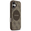 Etui Guess 4G Circle Classic Logo MagSafe na iPhone 17 - brązowe Guess