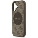 Etui Guess 4G Circle Classic Logo MagSafe na iPhone 17 - brązowe Guess